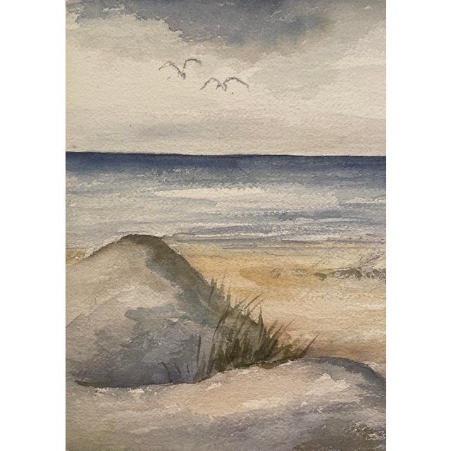 By North Carolina artist Olive D. Granger (1897-1997) "Dunes" waters color on paper, signed and titled on original mat....