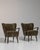 1940s Mid-Century Modern Green Wood Pair of Club Chairs For Sale - Image 12 of 13