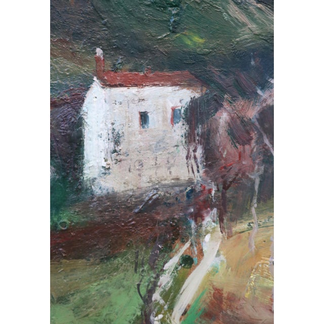 Piero Leo, Landscape, 1970, Oil Painting on Hardboard, Framed For Sale - Image 7 of 11