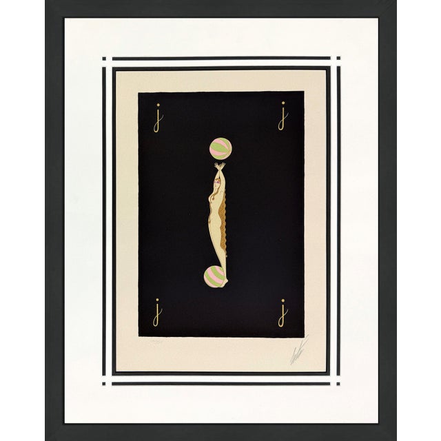 Serigraph in colors on paper from the Alphabet Suite. Hand signed by Erte lower right. Hand numbered 20/350 lower left....