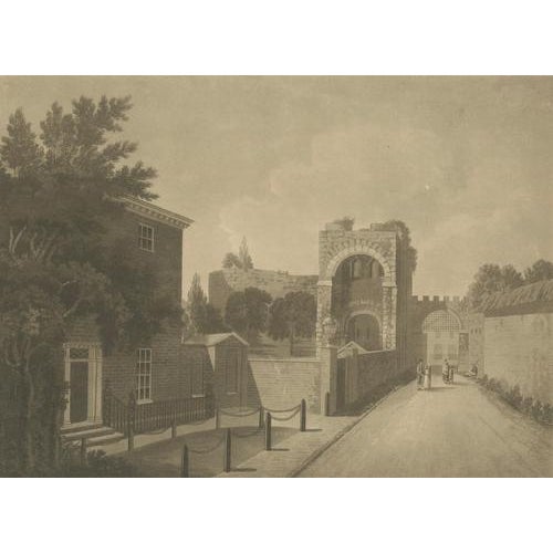 After W. Davey, Rougemont Castle, Exeter, Aquatint, 1794 For Sale - Image 3 of 10
