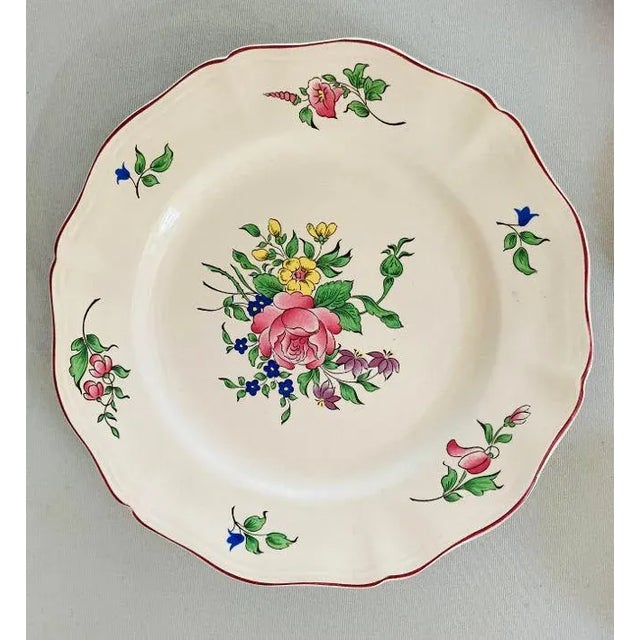 Luneville Vintage Mismatched 5 Piece Place Setting For Sale - Image 4 of 6