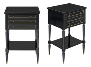 Pair of Louis XVI Ebonized Side Tables