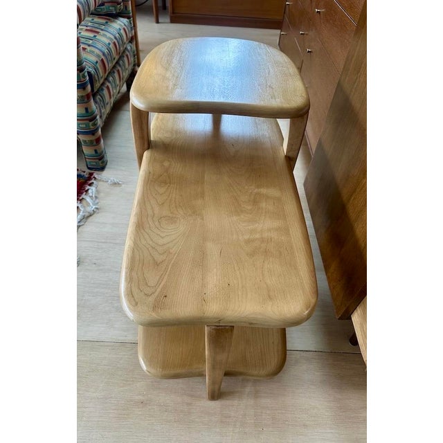 Beige Rare Heywood Wakefield Tiered Side Table Model M304 For Sale - Image 8 of 11