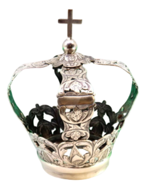 Silver Crown with Cross