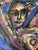 This expressive contemporary figurative painting by German artist Mathias Wunderlich depicts a dynamic nude female figure...