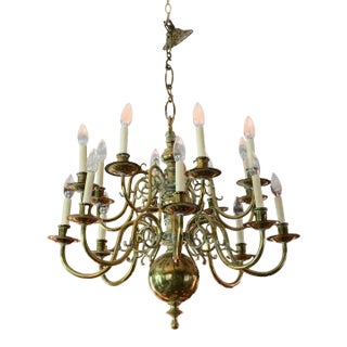 Late 19th-Early 20th Century Dutch Baroque Taste Chandelier For Sale