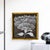 2020s Original Framed Botanical Flower Painting, Black White Wall Art, Acrylic Oil on Canvas in Gold Bamboo Frame, 13x13 Dramatic Boho Home Decor For Sale - Image 5 of 5