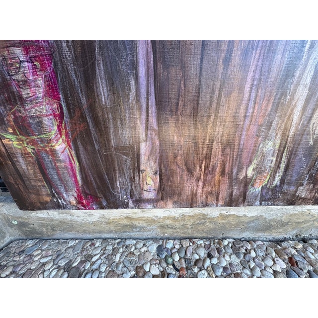 Late 20th Century Post-Modern Abstract Painting For Sale - Image 9 of 14