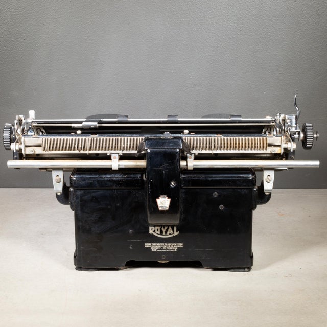 Mid 20th Century Antique Royal Standard Typewriter With Ribbon Covers c.1938 For Sale - Image 5 of 7