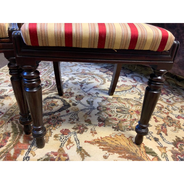 Wood 19th Century Pair English Regency Side Chairs For Sale - Image 7 of 11