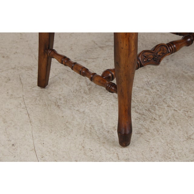 Country French Triple Back Rush Seat Settee For Sale - Image 9 of 18