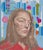 Colores Surtidos presents a striking portrait that blends mixed media techniques, showcasing a contemplative figure...