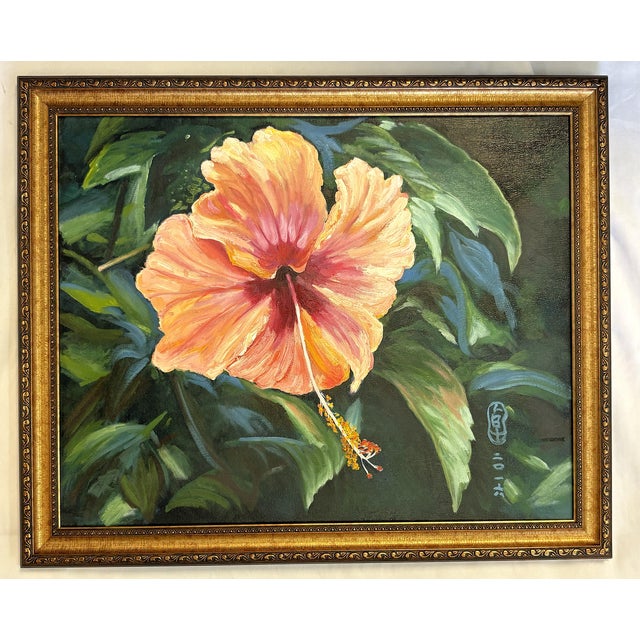 Lovely signed original painting on canvas. It is beautifully rendered with a realistic touch in bright colors and depicts...