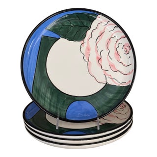 Made in Italy Set of Four Memphis Style Dinner Plates - Four Pieces, Multiples Available For Sale