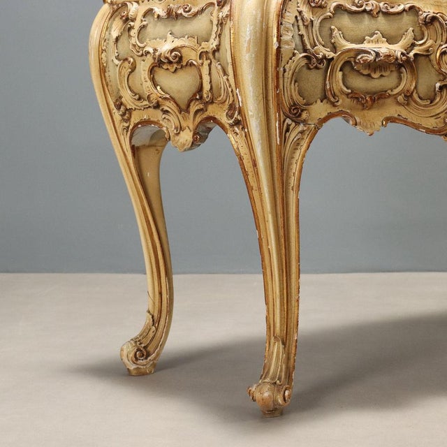 Stone Rococo Style Chest of Drawers with Marble Top For Sale - Image 7 of 10