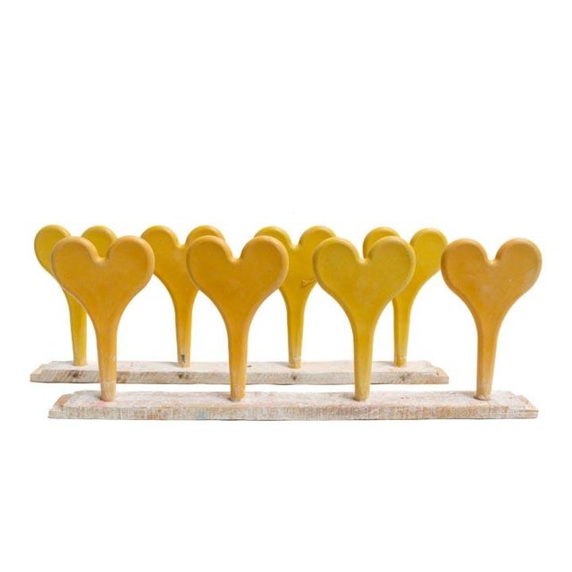 Mid-Century Modern Heart Balloon Form Strand Yellow XLG For Sale - Image 3 of 10