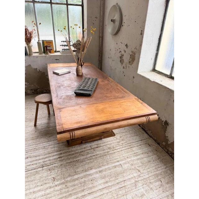 Oak Dining Table in the style of Dudouyt, 1940s For Sale - Image 10 of 18