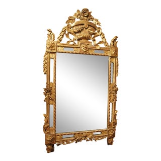 Epoch Louis XVI Gilt Wood Mirror For Sale