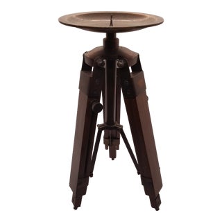 1970s Vintage Photography Tripod Pillar Candle Holders For Sale