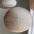 Very Large Round Pinkish Rattan and Natural Linen Pendant Light For Sale - Image 16 of 18