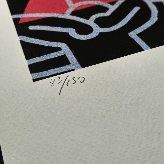 Keith Haring Keith Haring, Figurative Composition, 1990s, Limited Edition Lithograph For Sale - Image 4 of 8
