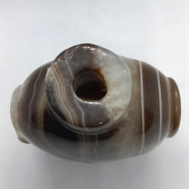 1970s Boswana Banded Agate Snuff Bottle For Sale - Image 10 of 12