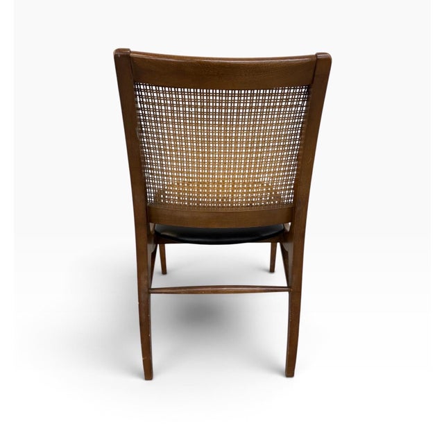 Mid-Century Modern Cane Back Walnut Dining Chairs - Set of 6 For Sale - Image 9 of 9
