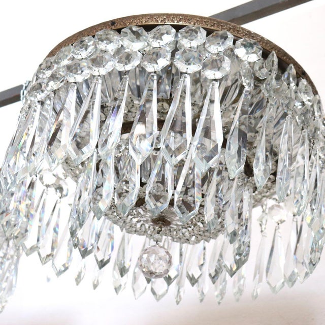 Chandeliers with Large Crystal Drops, Set of 3 For Sale - Image 15 of 18
