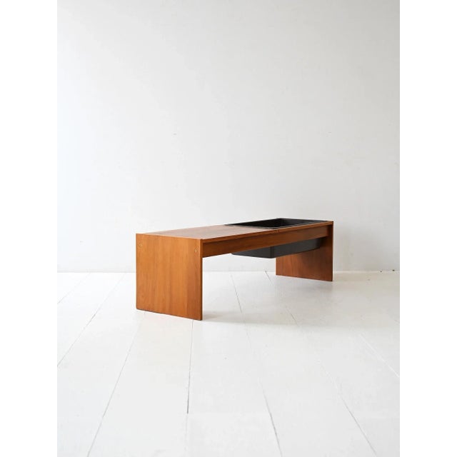 Vintage Scandinavian Teak Coffee Table with Flower Holder, 1960s For Sale - Image 3 of 8