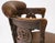 19th Century Carved Oak and Leather Burgermeister Chair For Sale - Image 4 of 14