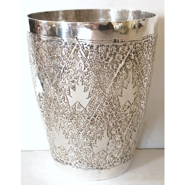 Moroccan Silver Plate Drink Serving Set For Sale - Image 4 of 5