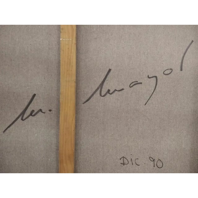 1990s Mariano Mayol, Composition, 1990, Canvas Painting For Sale - Image 5 of 9