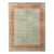 Rug & Kilim’s Oversized Border Rug in Mint and Rust, 12x18 For Sale