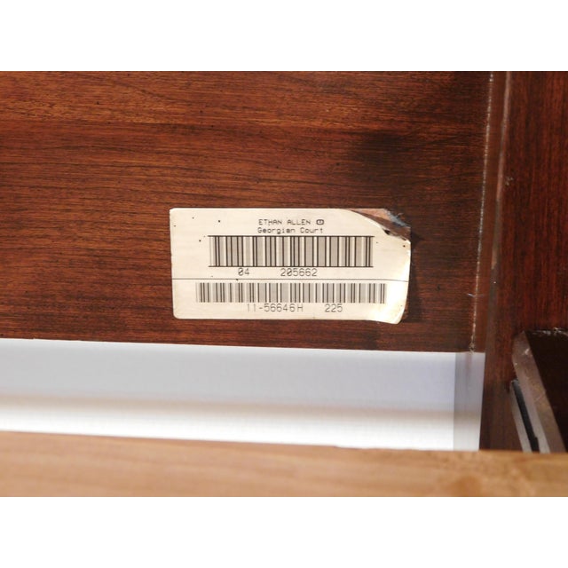 Ethan Allen Georgian Court King Kingsize Dark Cherry #225 Finish Poster Bed#1 For Sale - Image 11 of 17