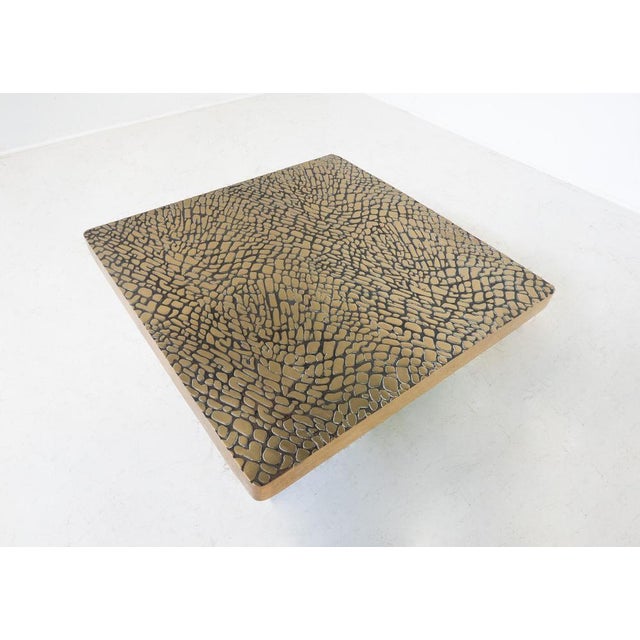 Mid-Century Modern Coffee Table in Bronze, Belgium, 1970s For Sale - Image 9 of 11