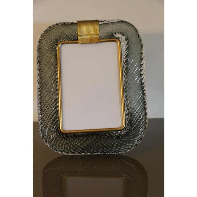 Smoked Grey Murano Glass Photo Frame, 2000s For Sale - Image 15 of 17