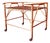 Fine Serving Trolley in Bamboo and Frosted Glass, 1950s For Sale