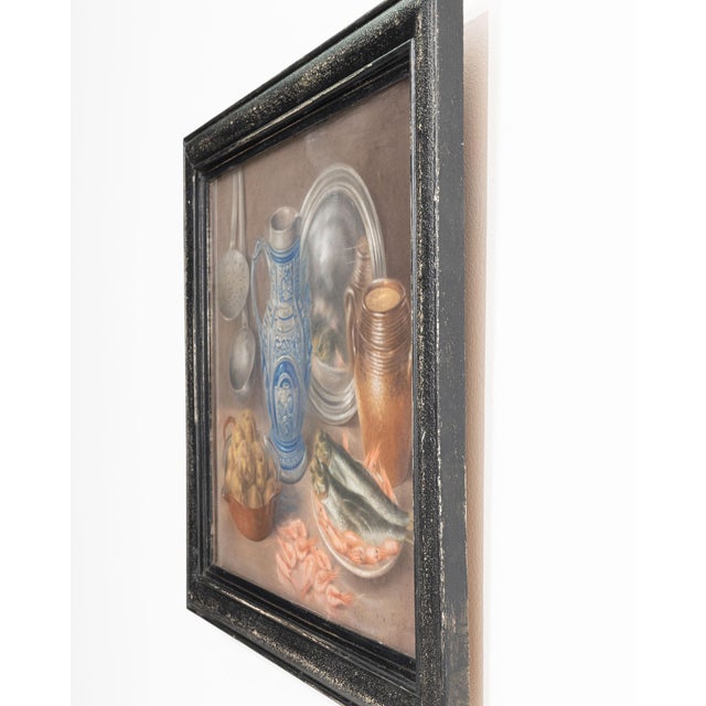Mid 20th Century Belgium Black Wood Painting For Sale In Greensboro - Image 6 of 15