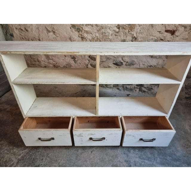 Vintage French Pine Shoe Cabinet with Drawers, 1960s For Sale - Image 9 of 18