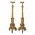 Pair of 19th C Style Gilt Metal Altar Sticks 40” Candlesticks For Sale