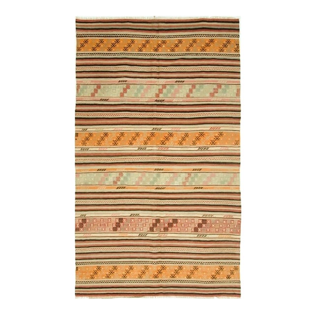 Vintage Turkish Kilim 9ft 5in X 5ft 4in For Sale