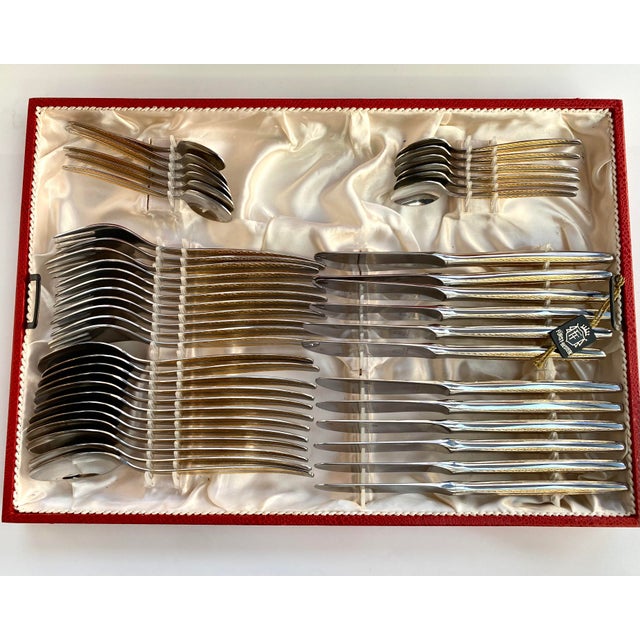 Solingen set of cutlery made of high-quality stainless steel in the amount of 68 pieces for 12 people in a stylish wooden...