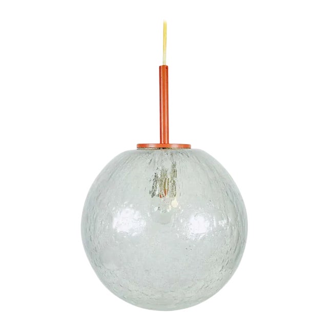 Round Crystal Ice Glass Bowl by Doria, 1970s, Germany For Sale