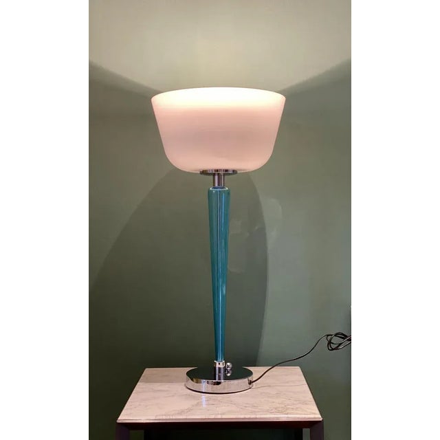 Coppa Table Lamp in Blown Glass by Jeannot Cerutti for VeArt and Artemide, Venice, Italy For Sale - Image 4 of 12