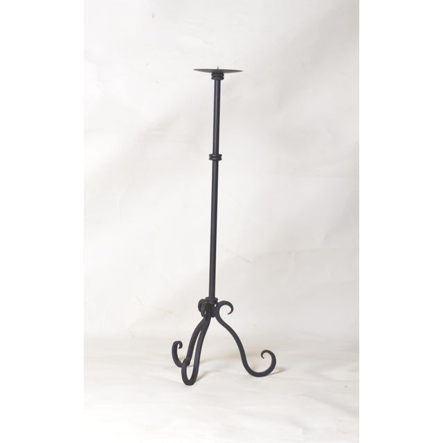 Brutalist Iron Candlestick, 1950s For Sale - Image 6 of 7