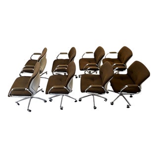 Vintage Steelcase 454 Charles Pollock Style Conference Chairs - Set of 8 For Sale
