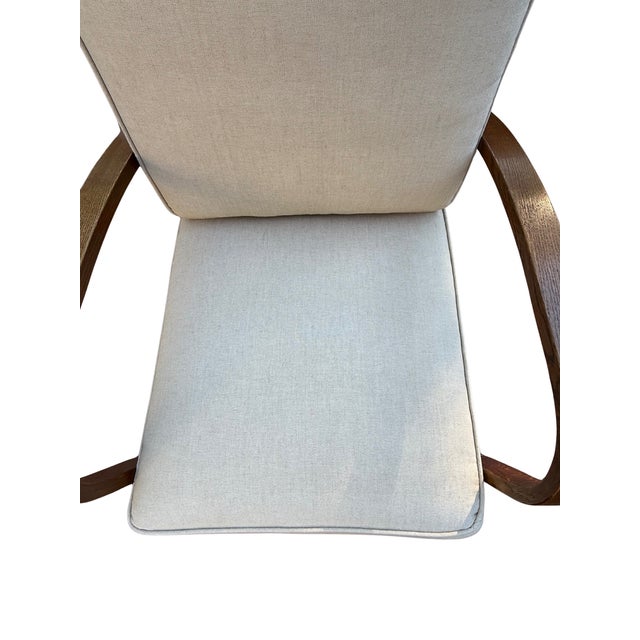 Wood Mid 20th Century Adjustable H-70 Armchair Attributed to Jindrick Halabala, 1930s For Sale - Image 7 of 10