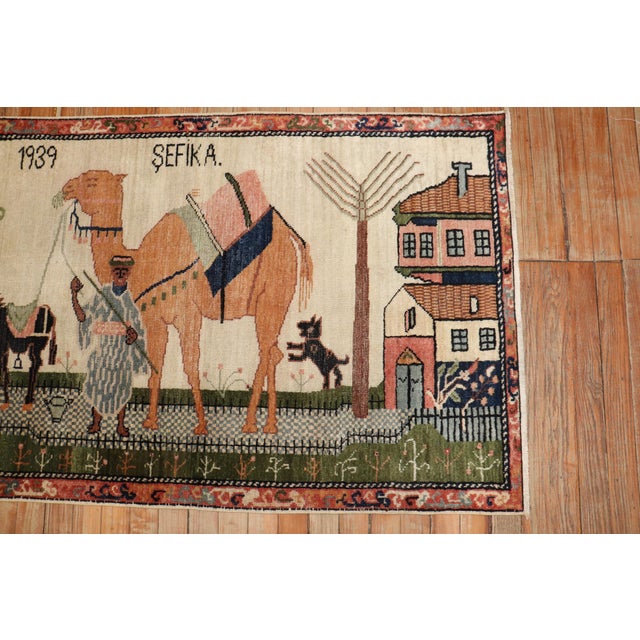 Textile Zabihi Collection Turkish Anatolian Animal Caravan Camel Rug 1939 - 2'8" x 4'2" For Sale - Image 7 of 9