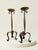 Antique Brutalist Gothic Wrought Iron Candlesticks, Set of 2 For Sale - Image 5 of 5